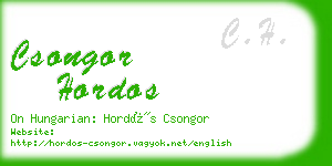 csongor hordos business card